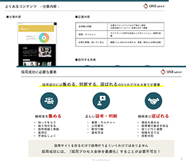 ONE 採用サイト制作サービス概要