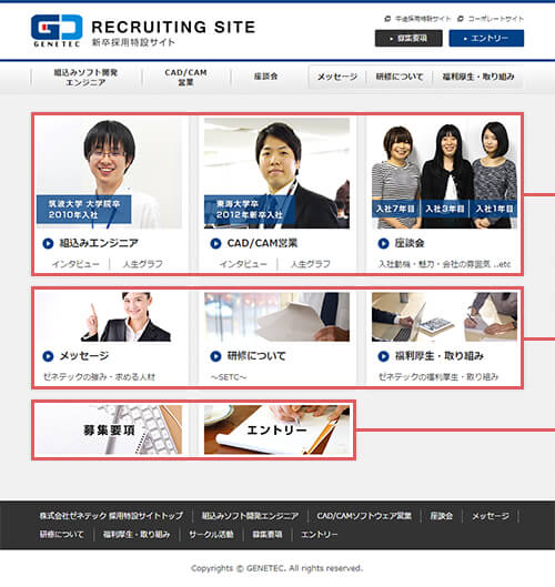 採用サイト制作実績